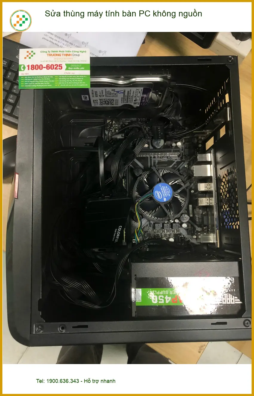 Chú Nhật kinh doanh online - Sửa thùng máy tính bàn PC không nguồn Quận Bình Tân ảnh thực tế 1