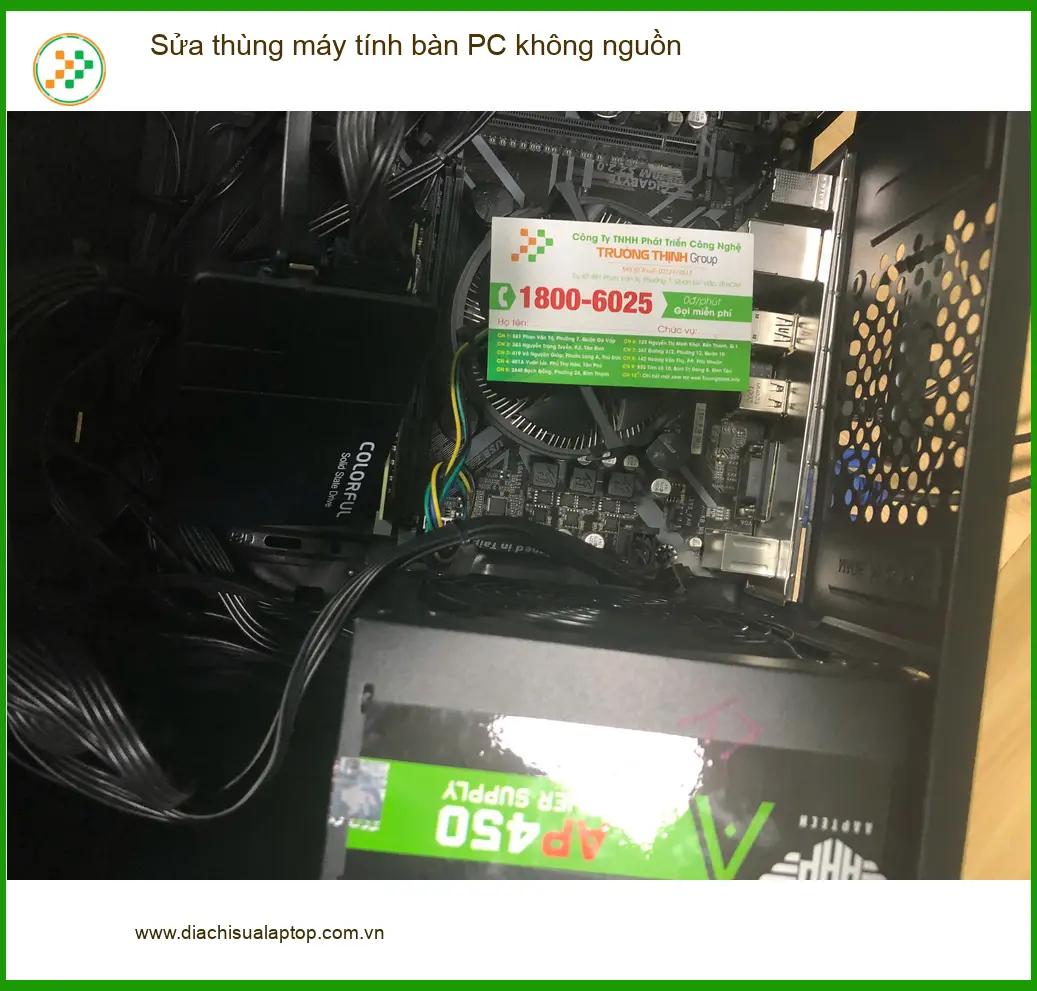 Chú Nhật kinh doanh online - Sửa thùng máy tính bàn PC không nguồn Quận Bình Tân ảnh thực tế 2