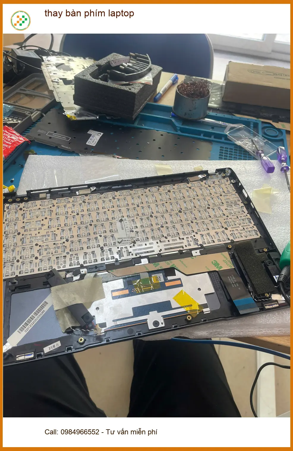 Cô Thanh tìm dịch vụ thay bàn phím laptop Quận Thủ Đức uy tín ảnh thực tế 1