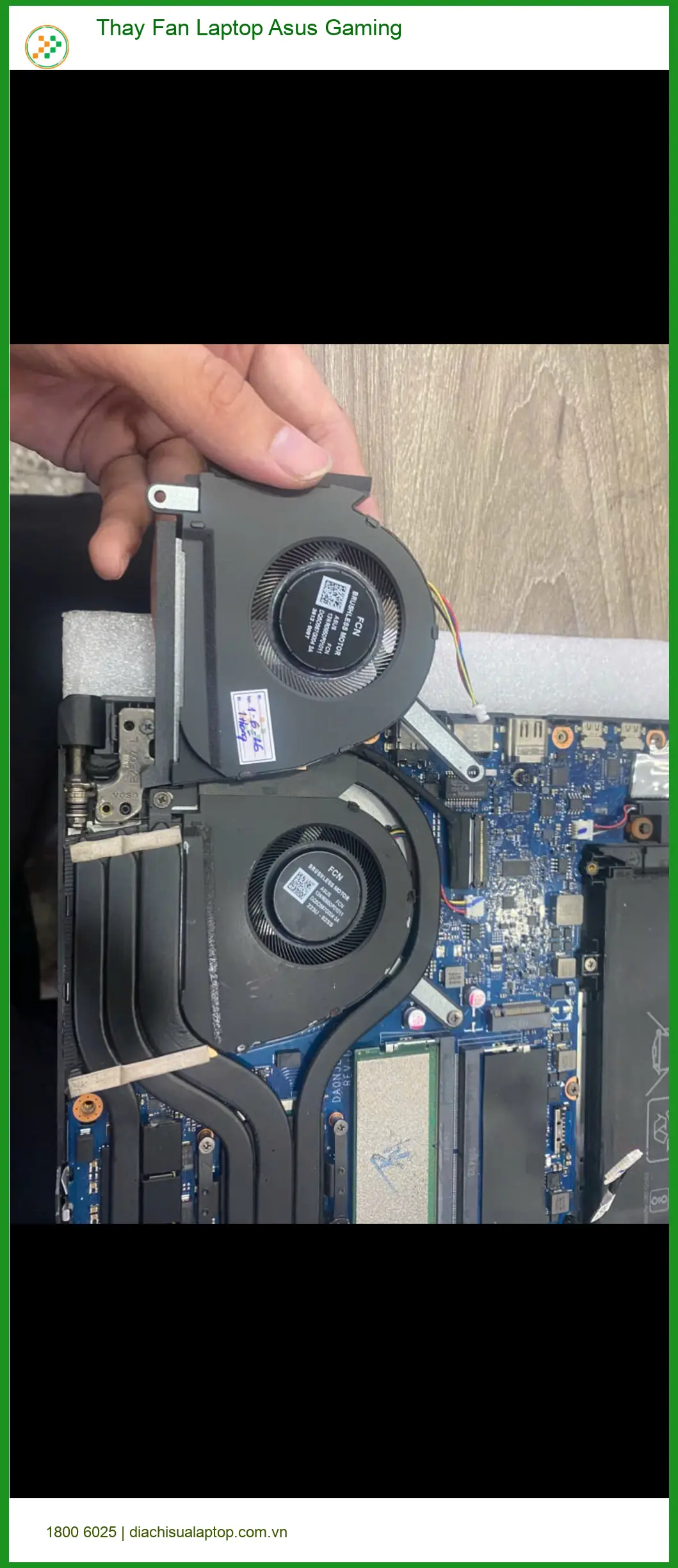 Chú Minh kinh doanh online tìm Trung tâm Thay Fan Laptop Asus Gaming Quận 7 lấy liền ảnh thực tế 1