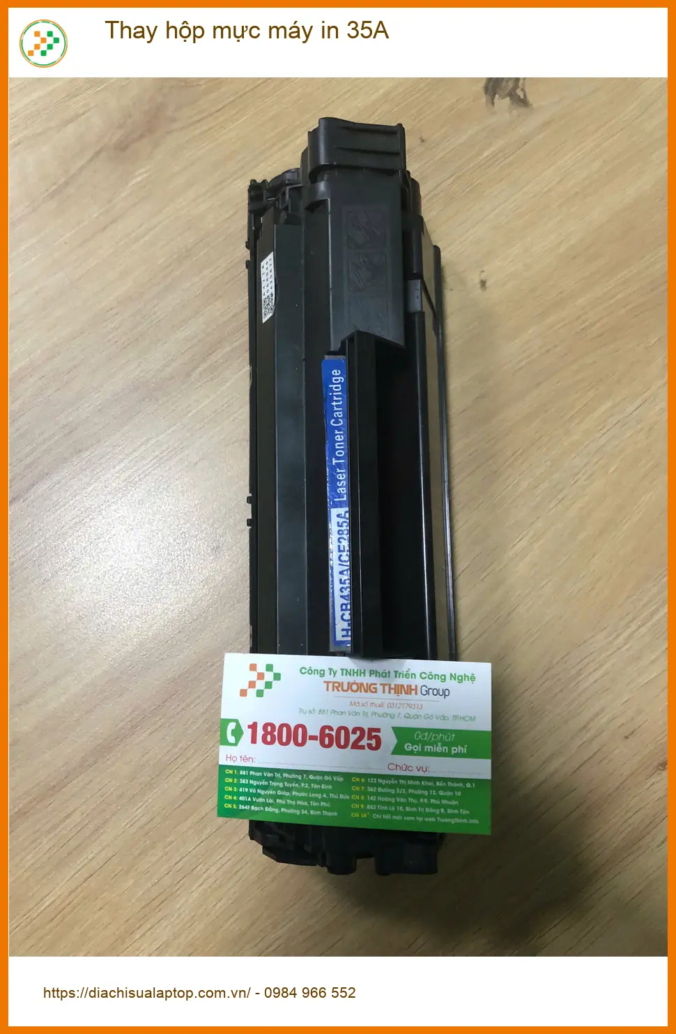Tiệm thay hộp mực máy in 35A Quận Bình Tân - Cô Mai chủ tiệm bánh mì cần gấp ảnh thực tế 2