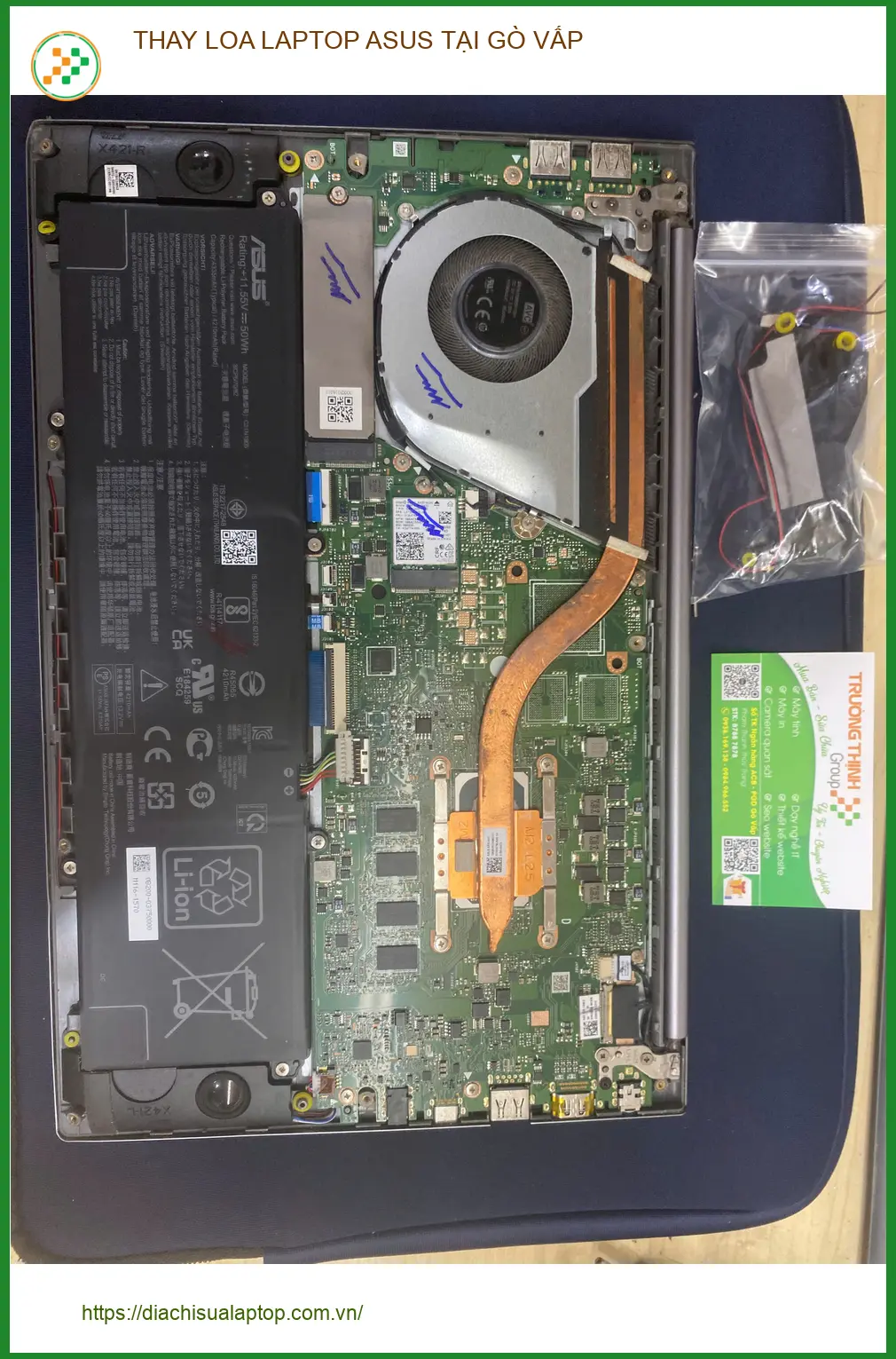 Anh Đức kiến trúc sư thay loa laptop ASUS bị rè tại Gò Vấp uy tín, lấy liền ảnh thực tế 1