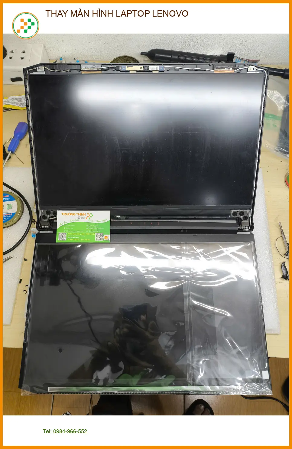 Chú Phước gặp sự cố màn hình - Thay màn hình laptop Lenovo Gò Vấp ảnh thực tế 1