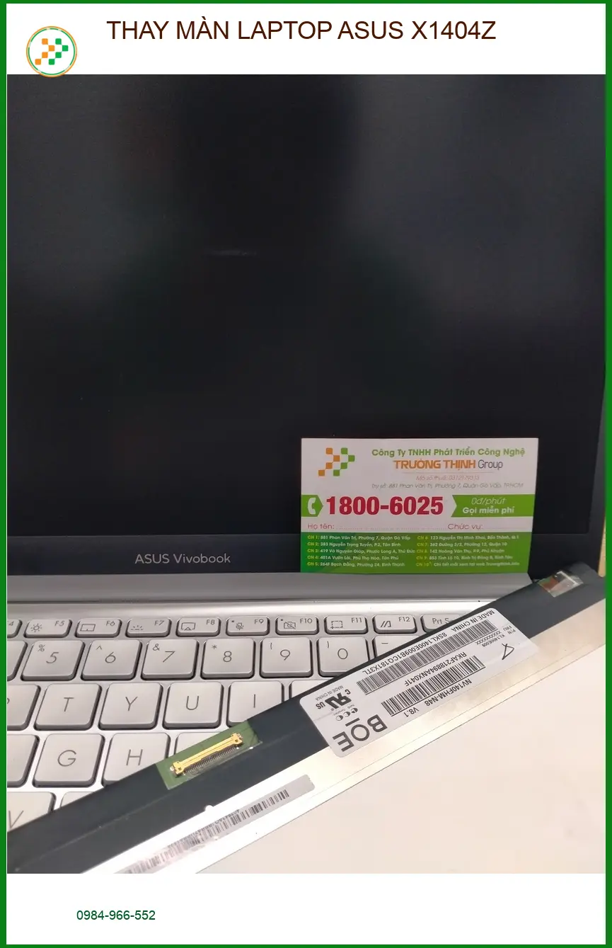 Chị Mai kế toán ở Quận 12 review chỗ thay màn laptop Asus X1404Z ảnh thực tế 1