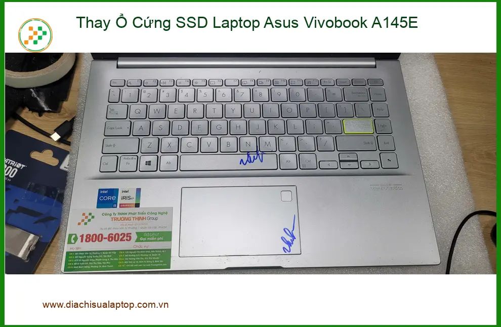 Ông Phước chủ doanh nghiệp thay SSD Asus Vivobook A145E Quận Bình Tân lấy liền ảnh thực tế 2