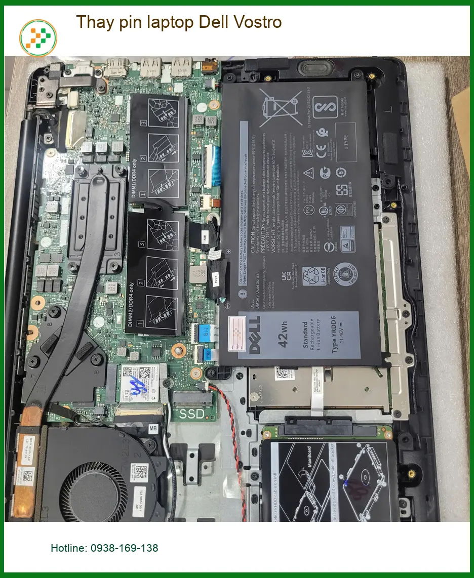 Anh Bách chia sẻ địa điểm thay pin laptop Dell Vostro Quận Tân Bình uy tín ảnh thực tế 1