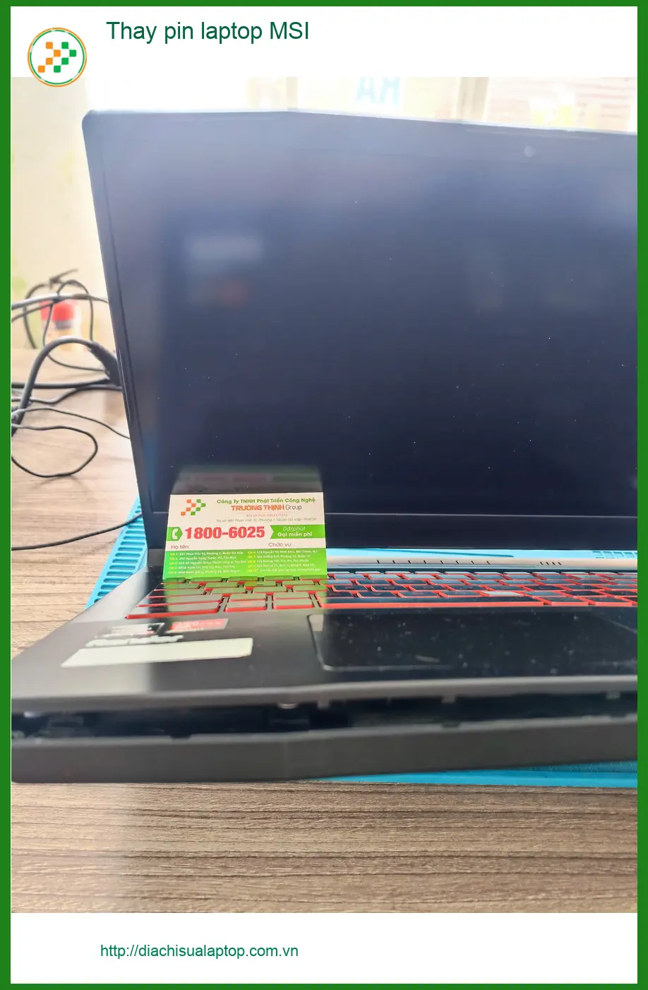 Chị Thanh kế toán review địa điểm thay pin laptop MSI Quận Tân Phú uy tín ảnh thực tế 2
