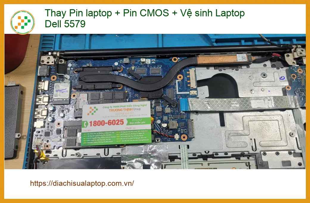 Chị Hằng tìm chỗ thay pin laptop, pin CMOS & vệ sinh Dell 5579 Q. Bình Tân ảnh thực tế 1