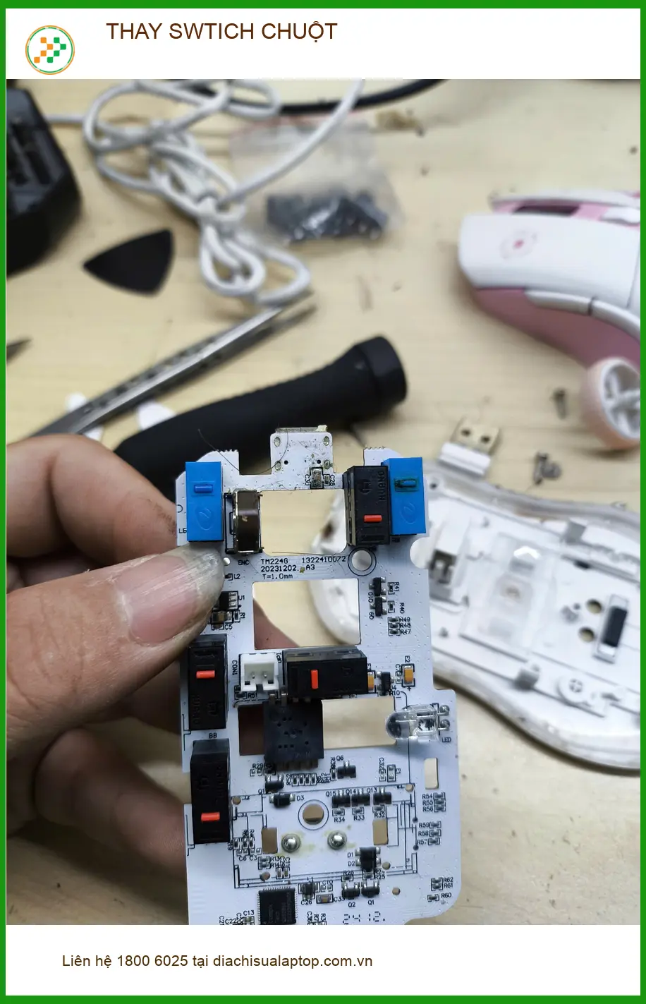 Địa điểm thay SWTICH CHUỘT Quận Gò Vấp - Review ca hồi sinh chuột của anh Khánh ảnh thực tế 1