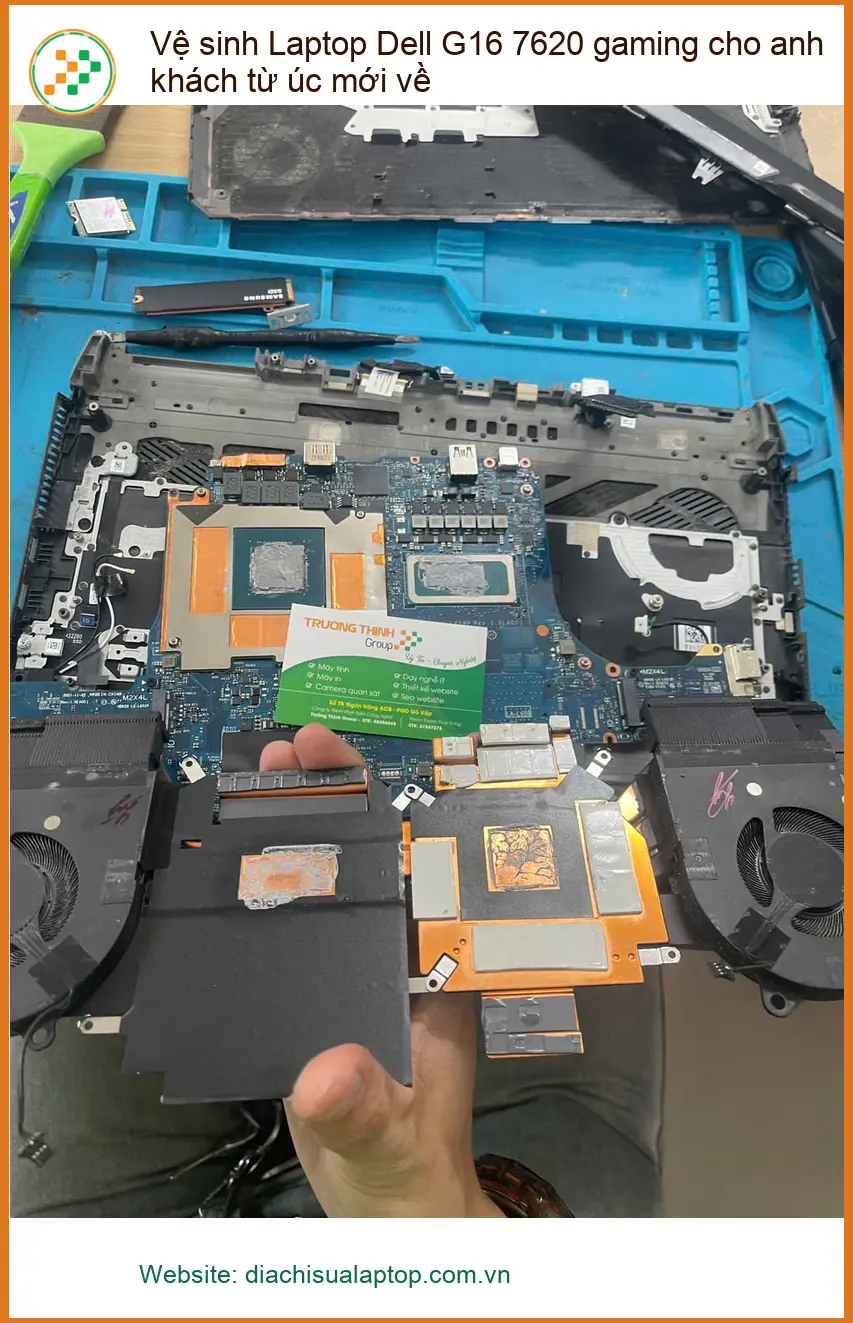 Chỗ vệ sinh Laptop Dell G16 7620 gaming cho anh Tín kiều Quận Phú Nhuận ảnh thực tế 1