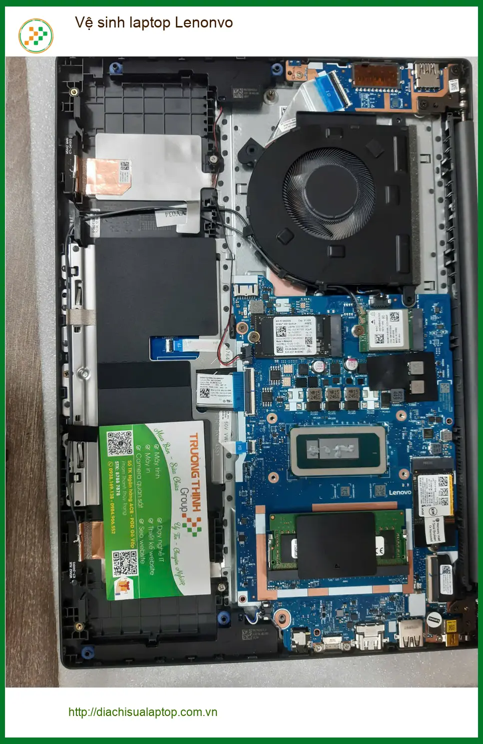 Dịch vụ vệ sinh laptop Lenonvo Quận Tân Bình - Anh Tùng văn phòng hài lòng ảnh thực tế 1