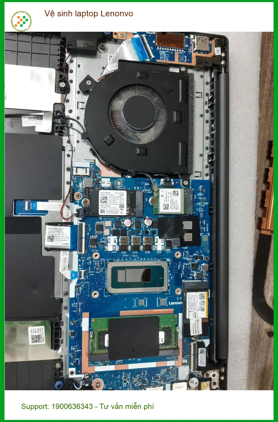 Dịch vụ vệ sinh laptop Lenonvo Quận Tân Bình - Anh Tùng văn phòng hài lòng ảnh thực tế 2
