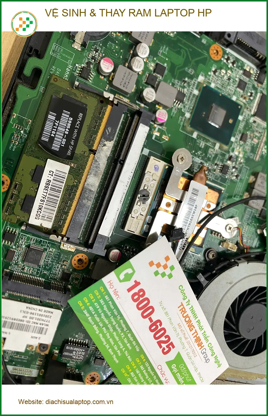 Chú Tùng kiến trúc sư Quận 12 hài lòng khi vệ sinh & thay RAM LAPTOP HP lấy ngay ảnh thực tế 1