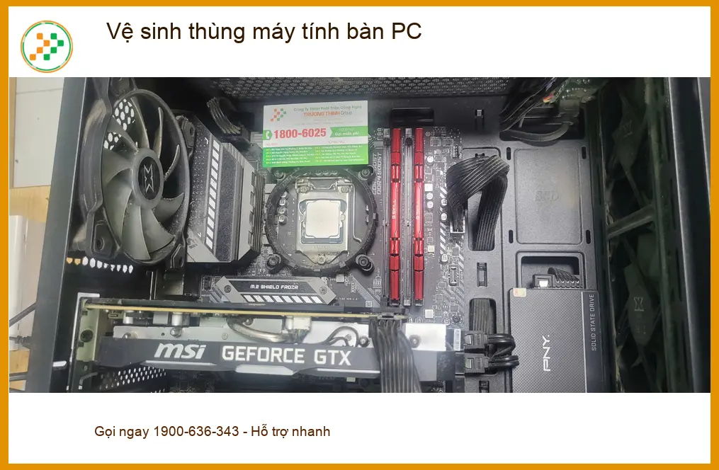 Chỗ vệ sinh thùng máy tính bàn PC Quận Bình Tân - Chị Thảo kế toán. ảnh thực tế 2