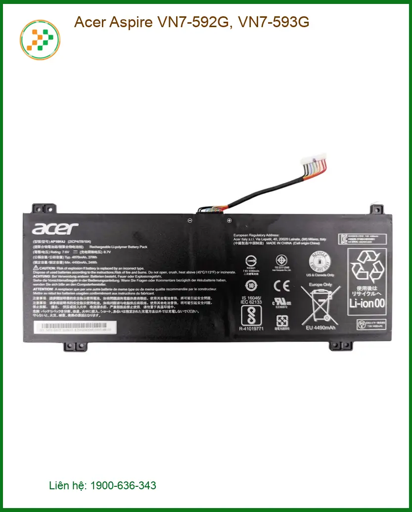 Pin Laptop ACER Acer Aspire VN7-592G, VN7-593G - Thay Lấy Liền | Giá Sinh Viên