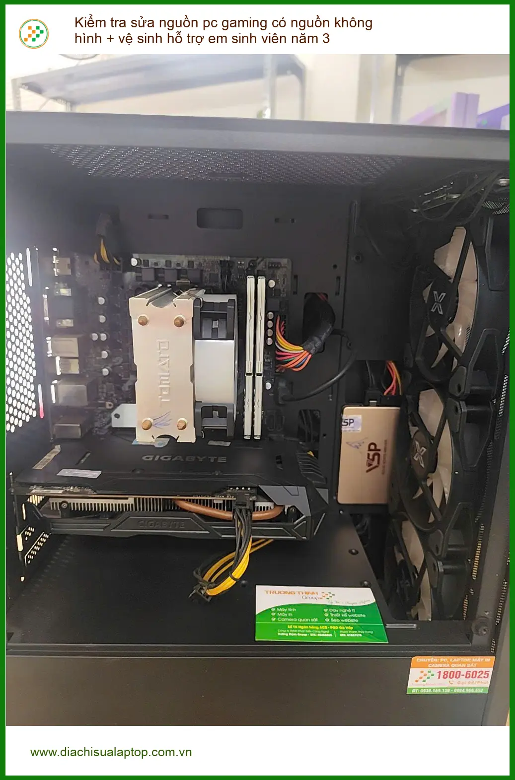 Chỗ sửa nguồn pc gaming giá sinh viên Phú Nhuận - Bạn Ngọc Trâm ảnh thực tế 1