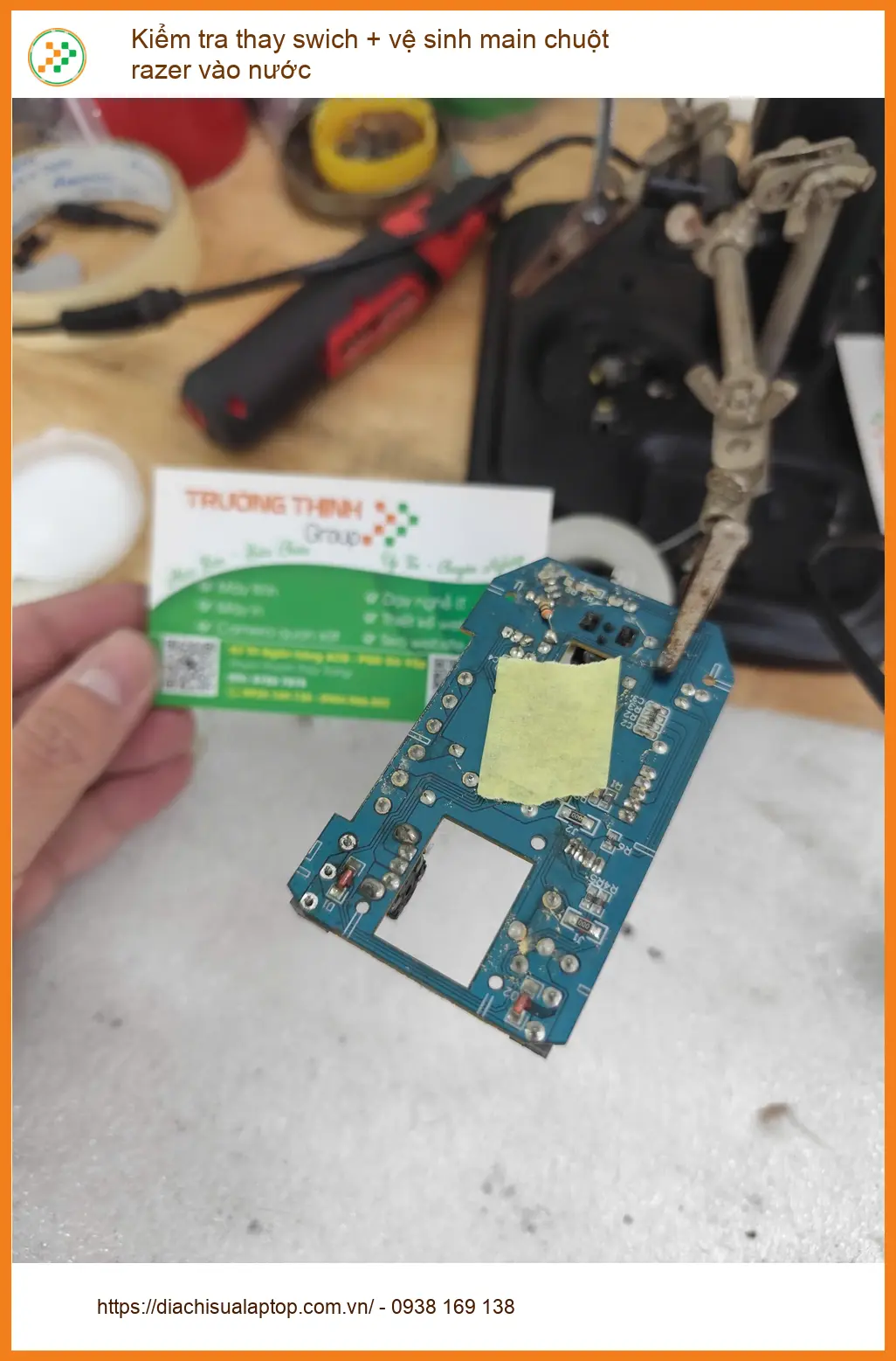 Thay switch vệ sinh chuột Razer vào nước Quận Phú Nhuận - Anh Duy chủ quán ảnh thực tế 2