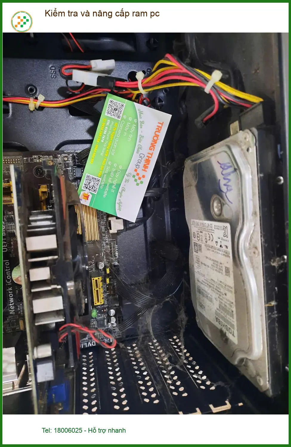 Anh Huy cần nâng cấp ram pc Quận Tân Phú - Dịch vụ nhanh, uy tín ảnh thực tế 1