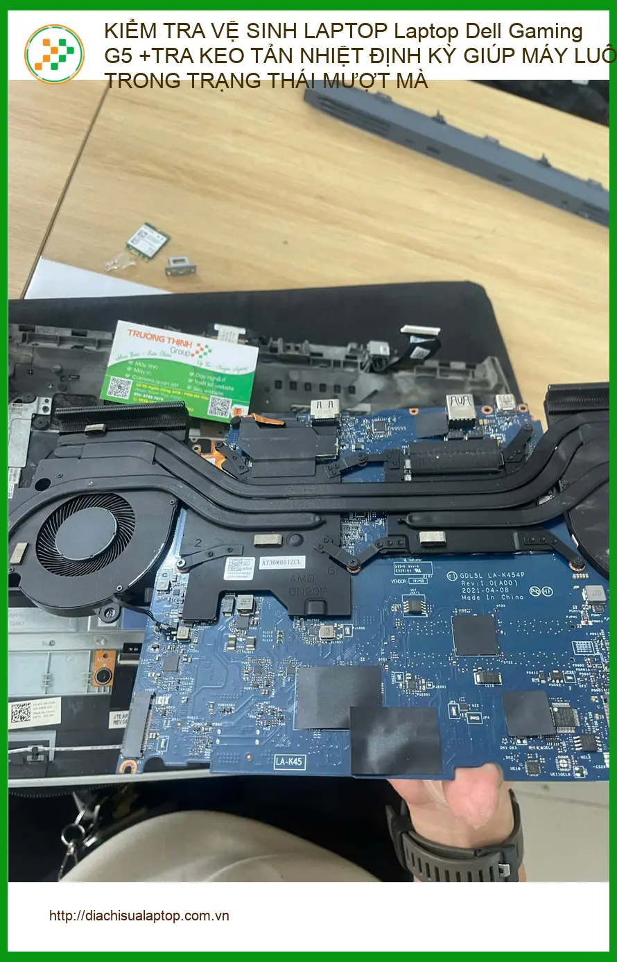 Anh Khoa hài lòng dịch vụ vệ sinh Laptop Dell Gaming G5 Quận Phú Nhuận ảnh thực tế 1
