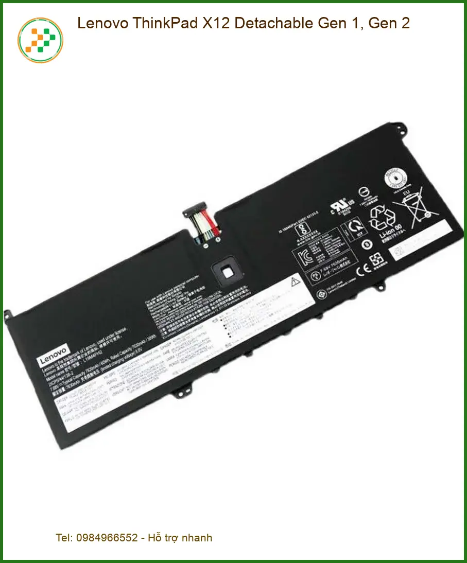 Pin Laptop LENOVO Lenovo ThinkPad X12 Detachable Gen 1, 2 - Thay Nhanh, Lấy Liền TPHCM
