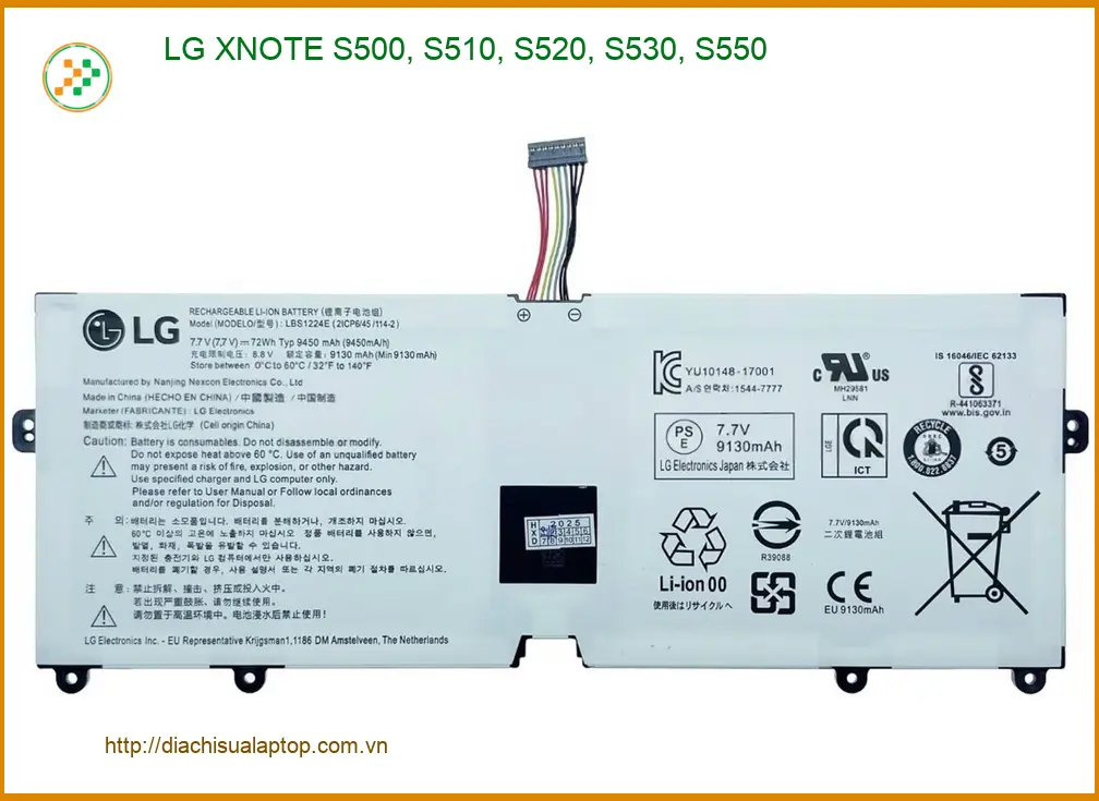 Pin Laptop LG XNOTE S550 - Thay Lấy Liền Giá Tốt | Gần Đây TPHCM