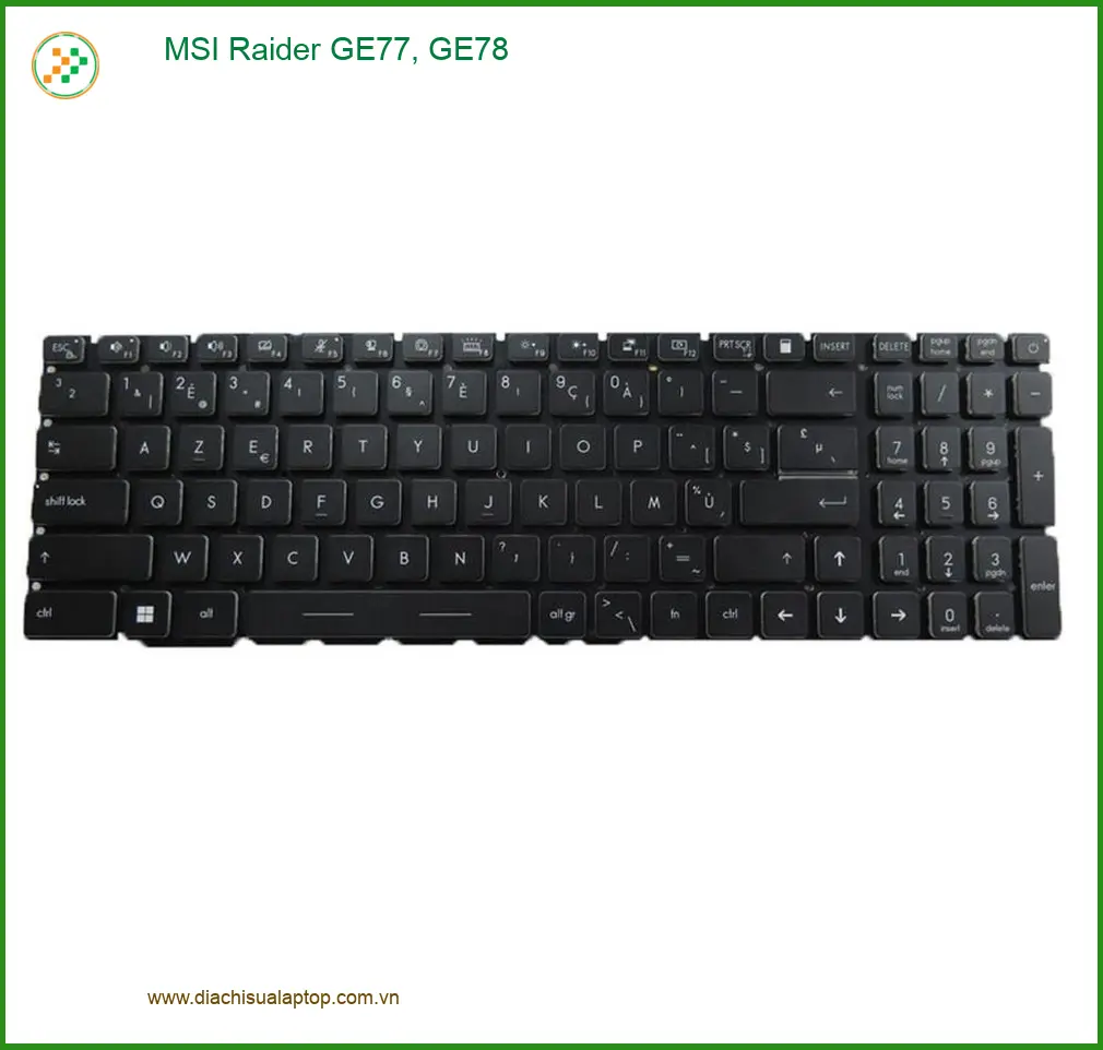 Bàn phím Laptop MSI GE77 GE78 - Thay Nhanh Tại Trung Tâm TPHCM