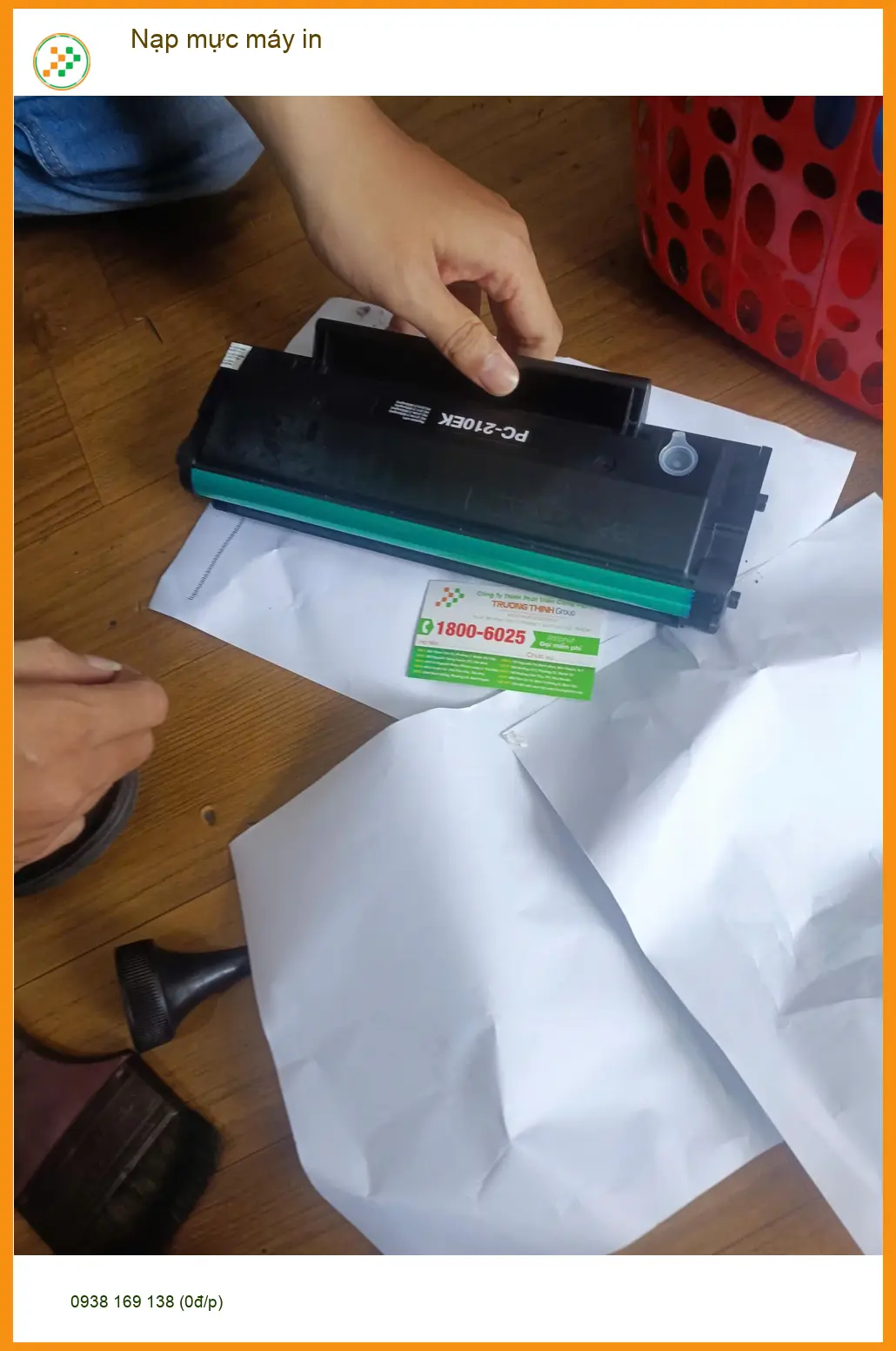 Dịch vụ nạp mực máy in Quận Tân Phú uy tín - Anh Lộc kế toán review ảnh thực tế 1