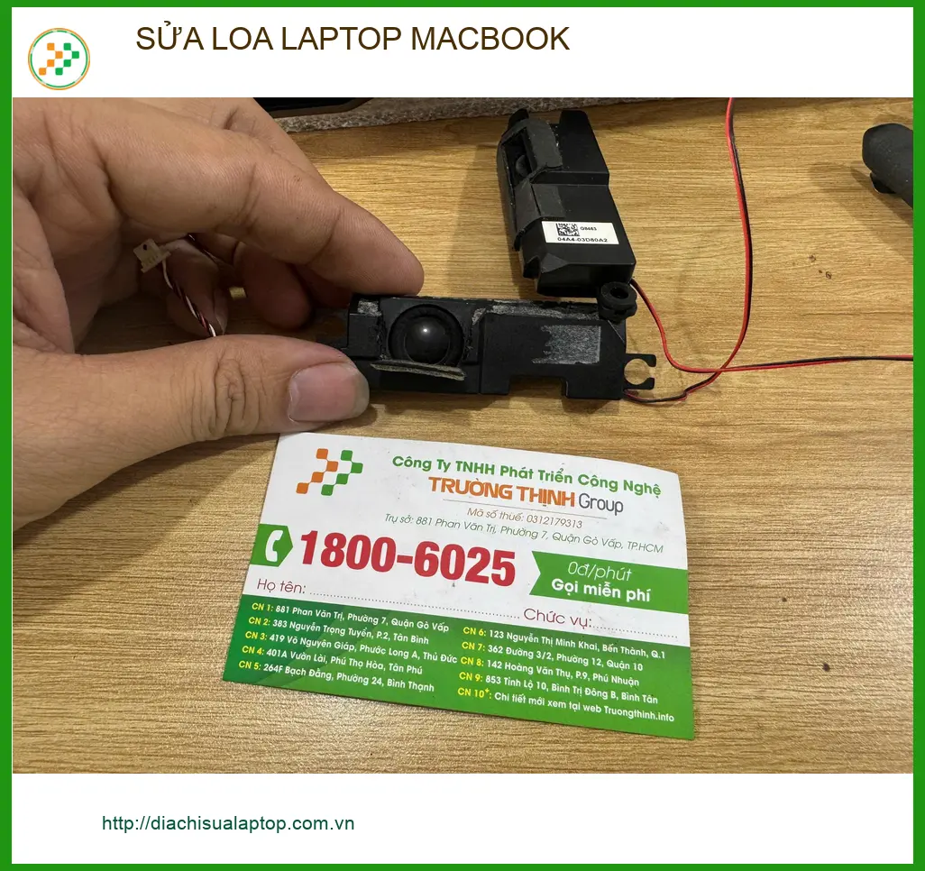 Anh Quốc kỹ sư âm thanh tìm trung tâm sửa loa laptop Macbook Quận Tân Bình lấy liền ảnh thực tế 1