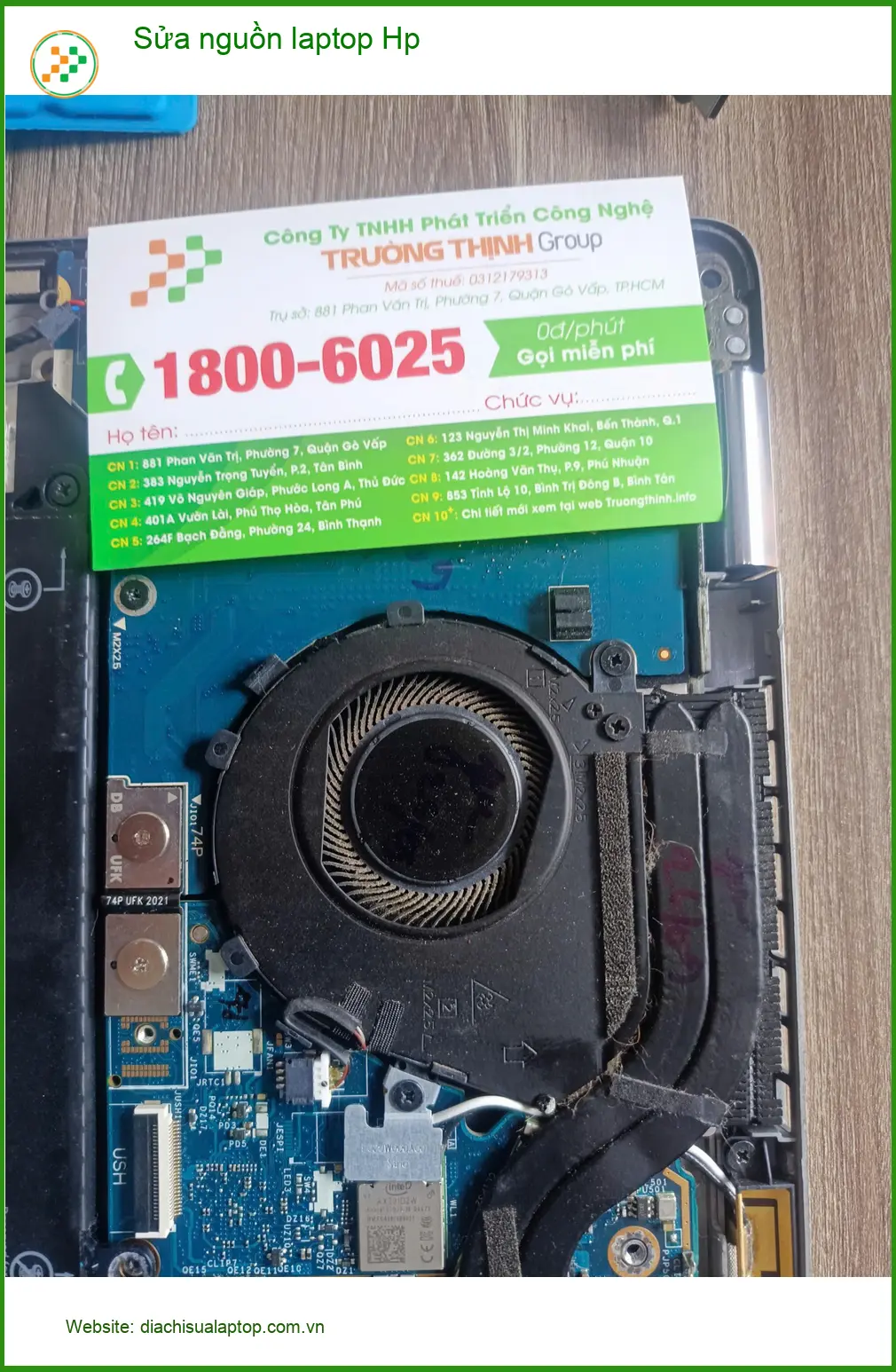 Chị Ngọc Huyền cần sửa nguồn laptop Hp Quận Tân Phú uy tín ảnh thực tế 1