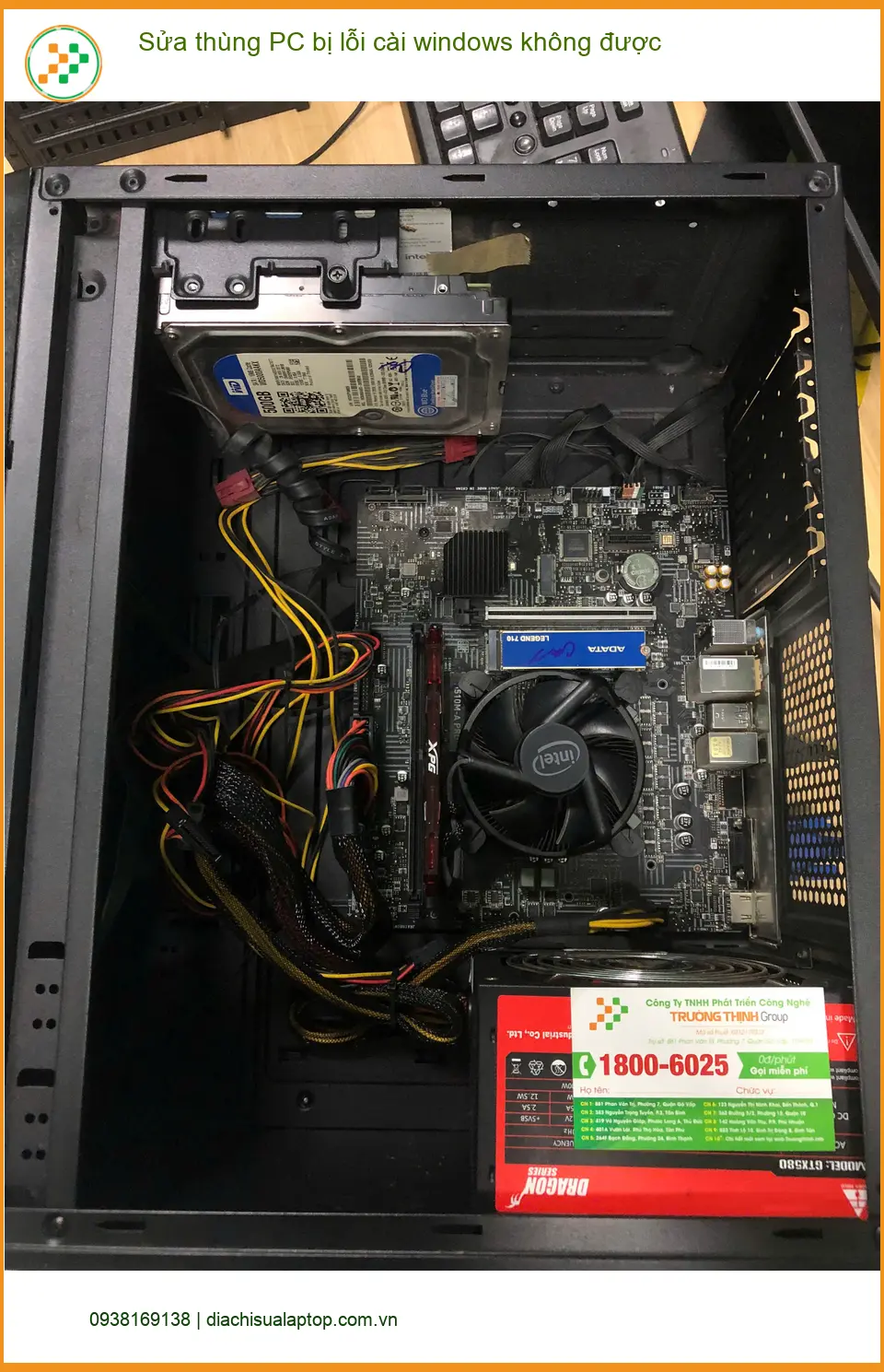 Chị Hằng ở Quận Bình Tân - Dịch vụ sửa thùng PC lỗi cài Win không được ảnh thực tế 1