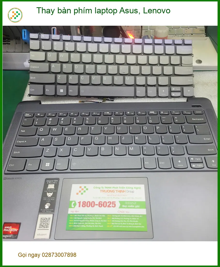 Bạn Trúc sinh viên lo deadline tìm nơi thay bàn phím laptop Asus Lenovo Quận Tân Bình lấy ngay ảnh thực tế 1