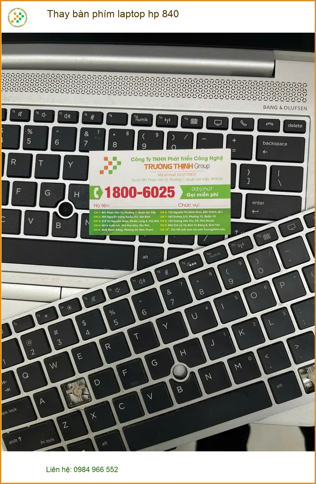 Chị Thương tìm chỗ thay bàn phím laptop HP 840 Quận 12 uy tín ảnh thực tế 1