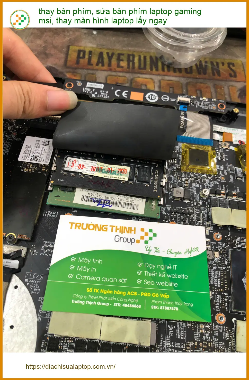 Cô Hà giáo viên tìm tiệm thay màn hình laptop lấy ngay Q.Bình Thạnh ảnh thực tế 1