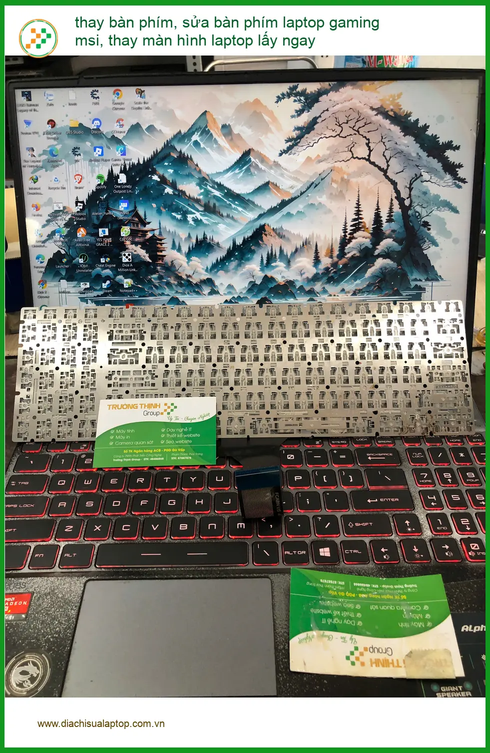 Cô Hà giáo viên tìm tiệm thay màn hình laptop lấy ngay Q.Bình Thạnh ảnh thực tế 2
