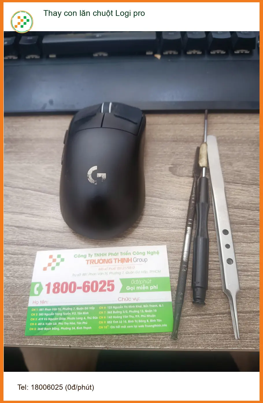 Anh Quang chuyên game tìm địa điểm thay con lăn chuột Logi pro Quận Tân Phú ảnh thực tế 2