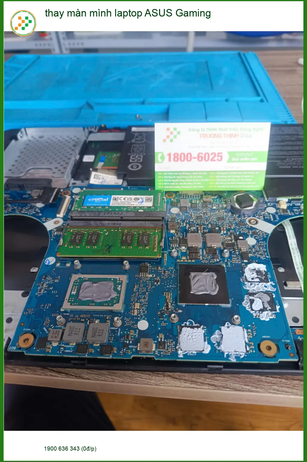 Anh Thịnh tìm chỗ thay màn hình laptop ASUS Gaming Quận Tân Phú uy tín ảnh thực tế 1