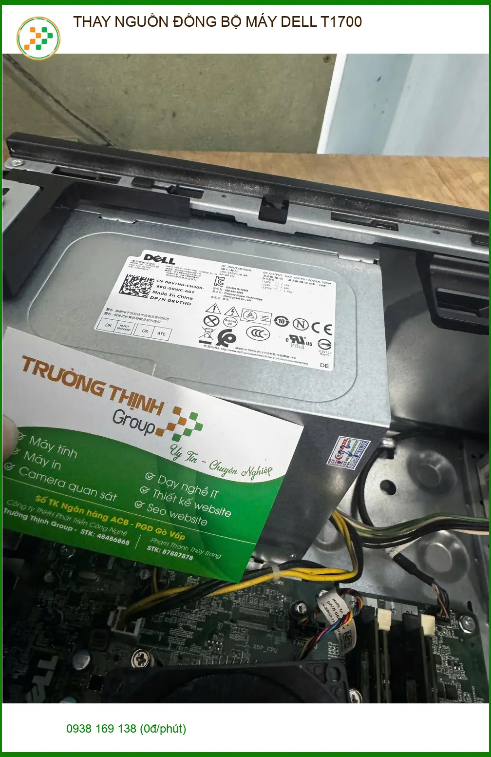 Chị Mai cần thay nguồn đồng bộ máy DELL T1700 Quận 10 lấy ngay ảnh thực tế 2