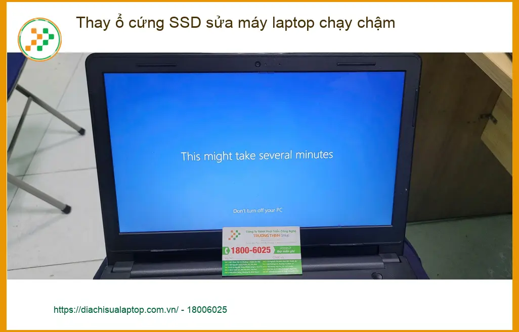 Anh Minh kế toán thay ổ cứng SSD sửa laptop chạy chậm Quận Bình Tân uy tín ảnh thực tế 1
