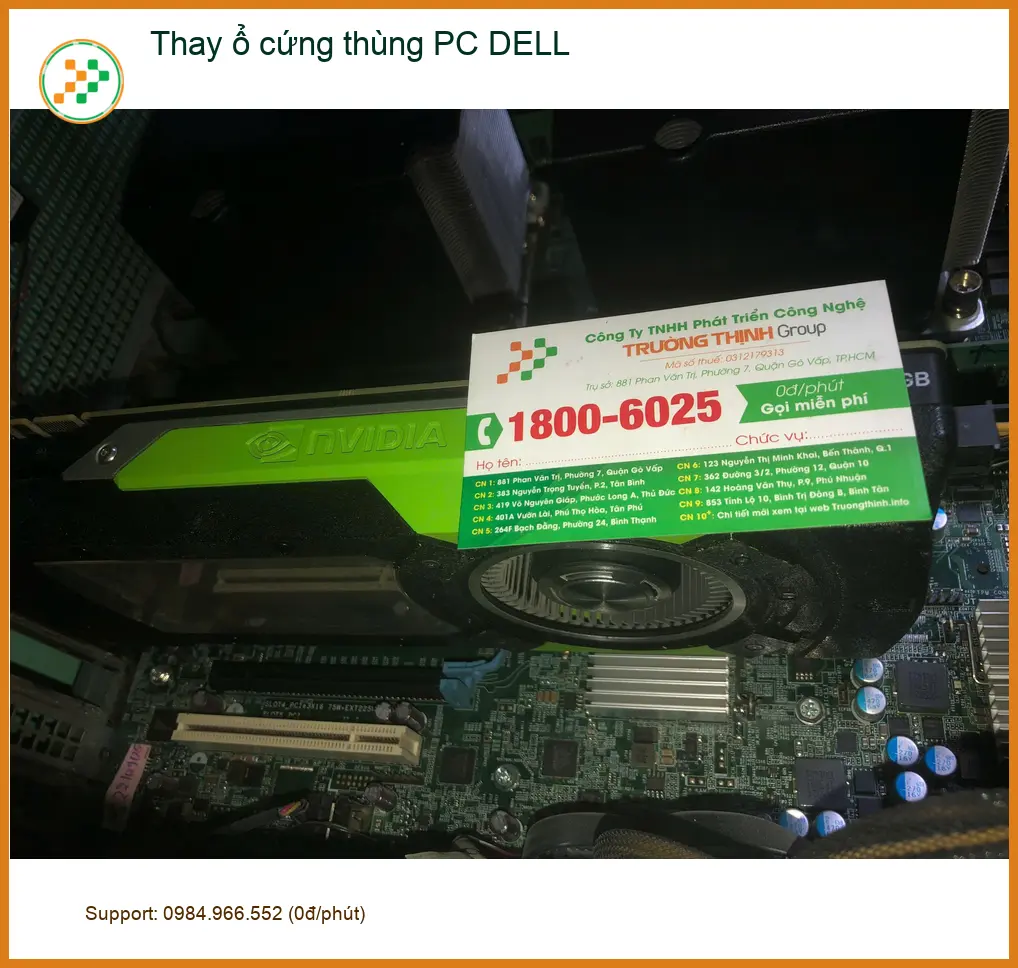 Anh Khôi công nhân tìm tiệm thay ổ cứng PC Dell Quận Bình Tân ảnh thực tế 2