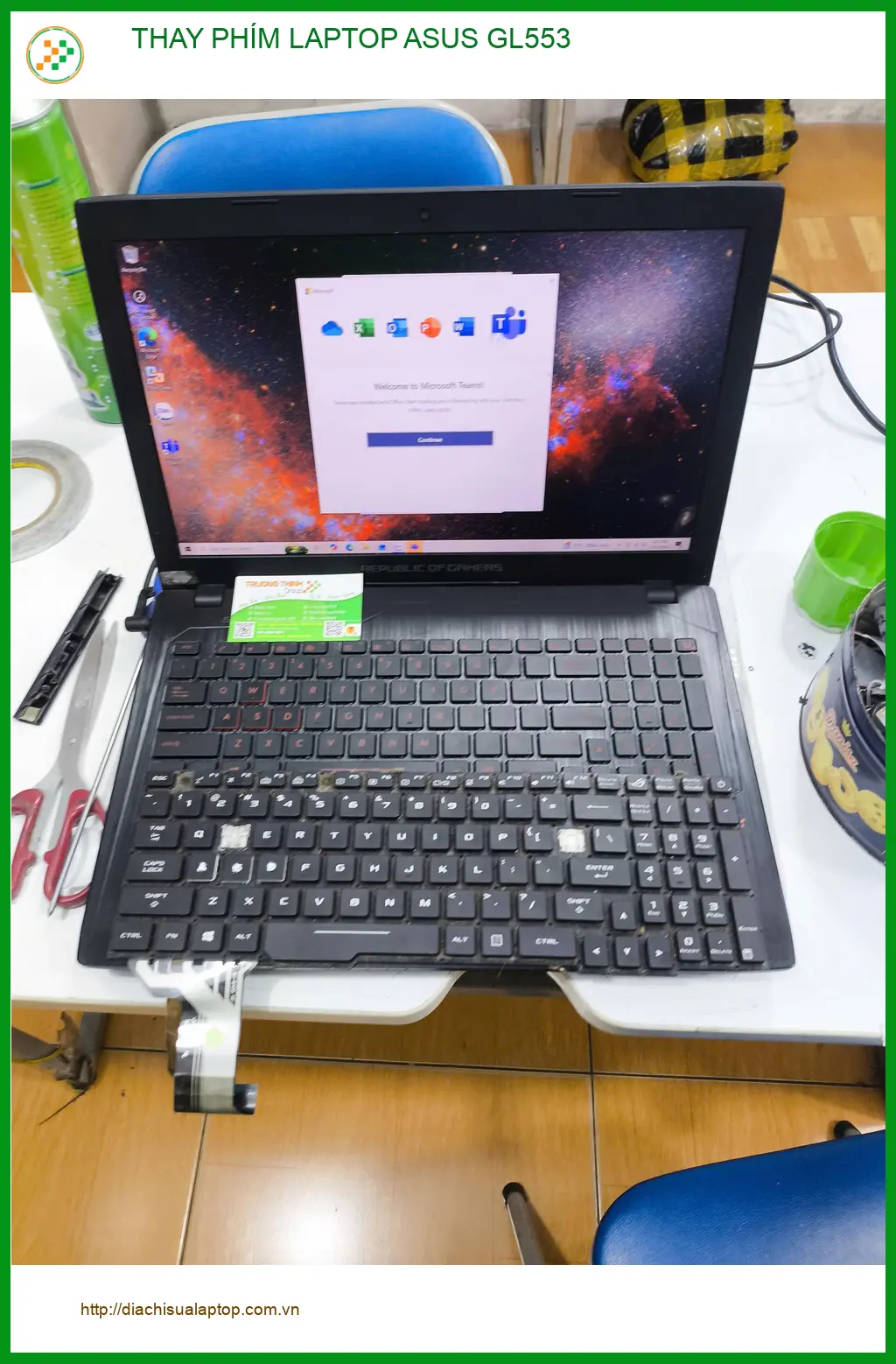 Anh Quân phàn nàn - Trung tâm thay phím laptop ASUS GL553 Quận Gò Vấp uy tín ảnh thực tế 1