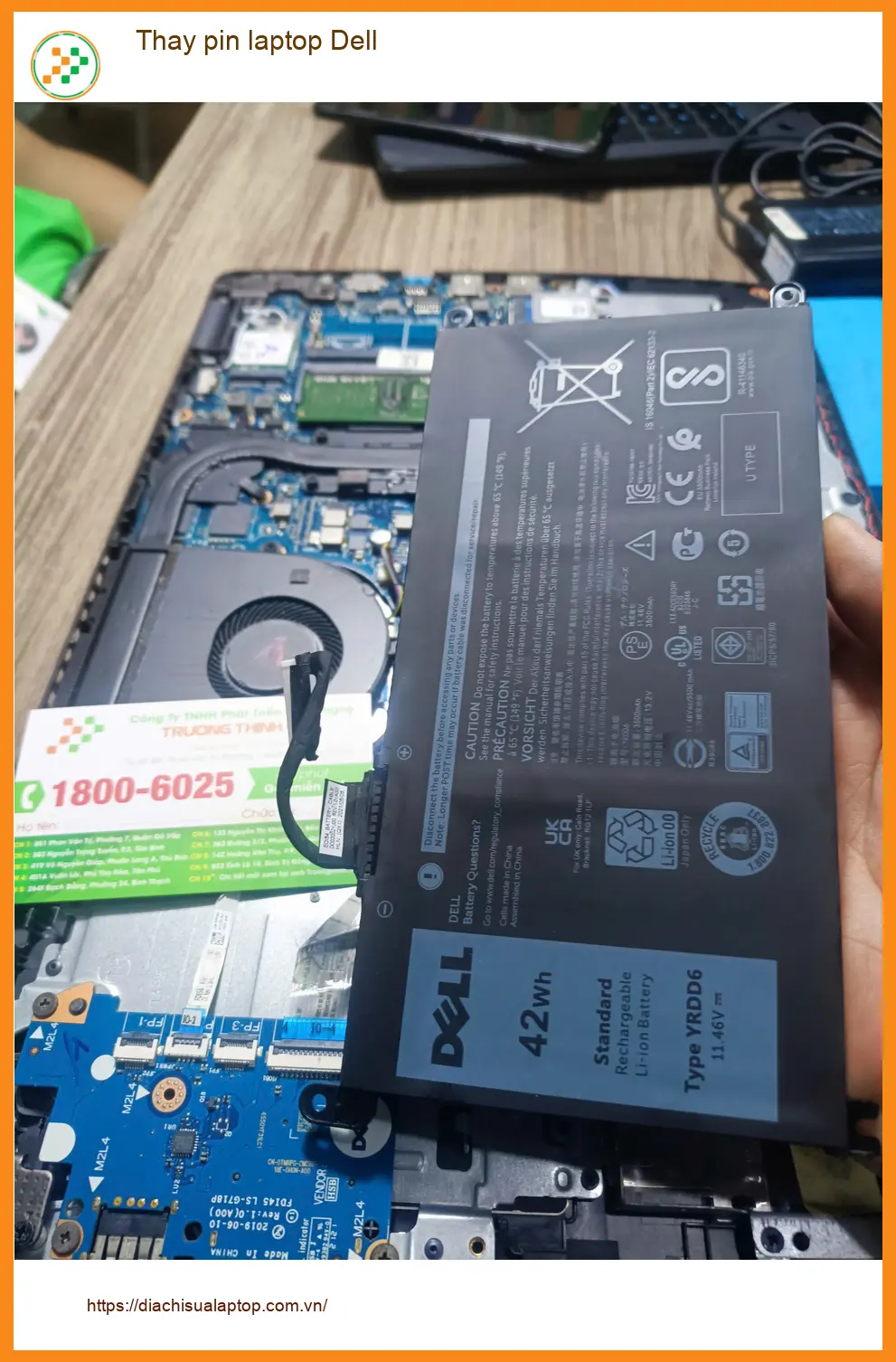 Địa điểm thay pin laptop Dell Quận Tân Phú uy tín - Cô Mai giáo viên mầm non lo lắng ảnh thực tế 2