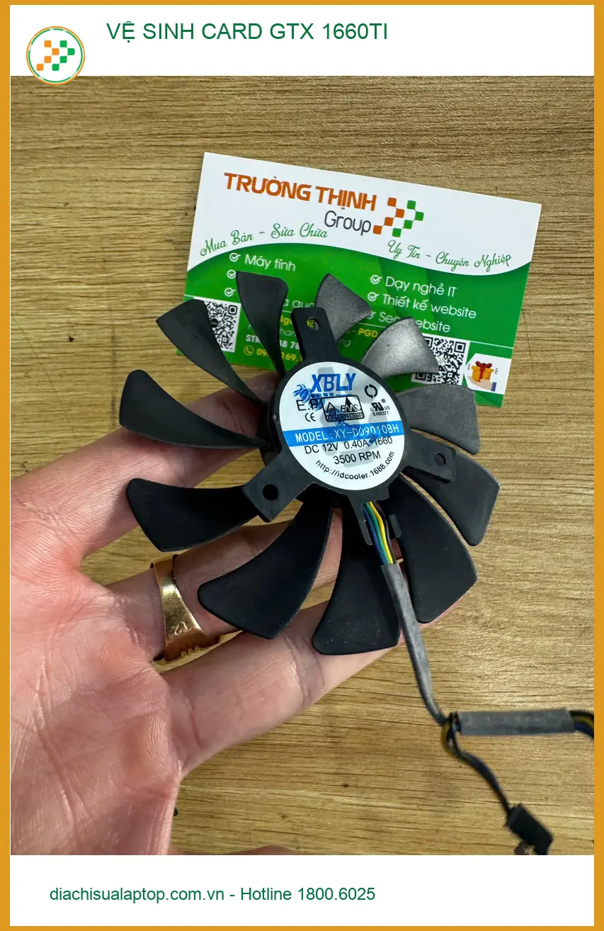 Tiệm vệ sinh card GTX 1660TI Quận 10 uy tín - Anh Quân lập trình viên đánh giá cao ảnh thực tế 2