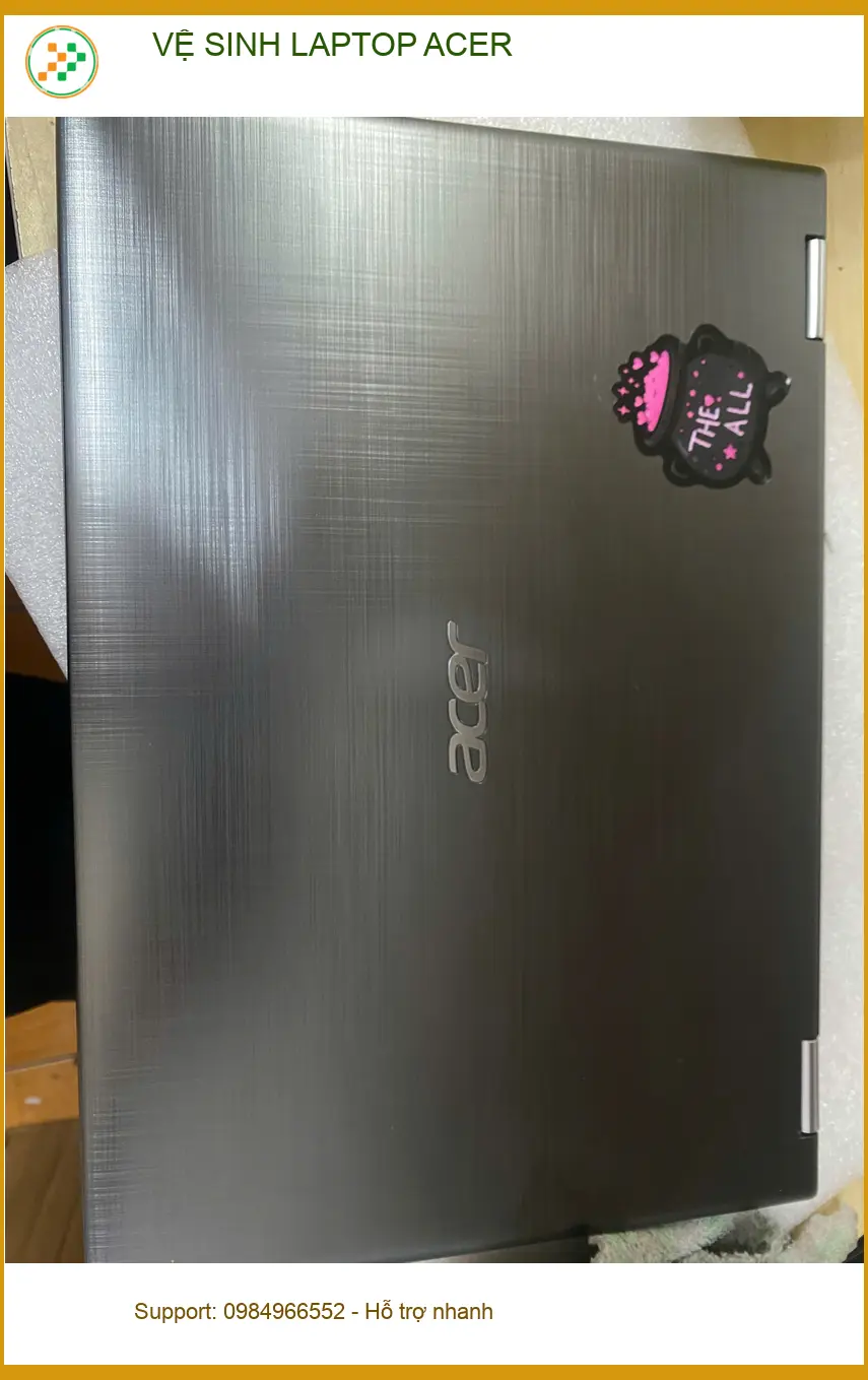 Anh Kiên lo lắng laptop Acer quá nóng - Tìm dịch vụ vệ sinh Quận Gò Vấp ảnh thực tế 2
