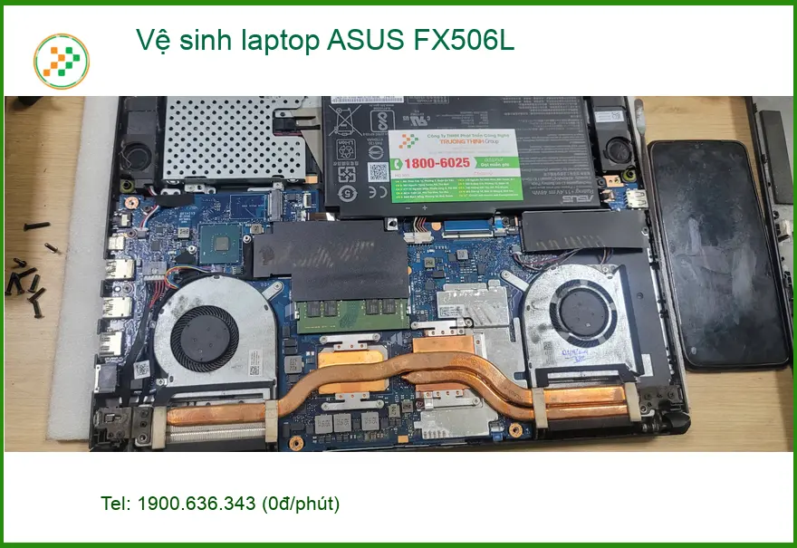 Anh Hải streamer - Vệ sinh laptop ASUS FX506L Quận Bình Tân lấy ngay ảnh thực tế 2