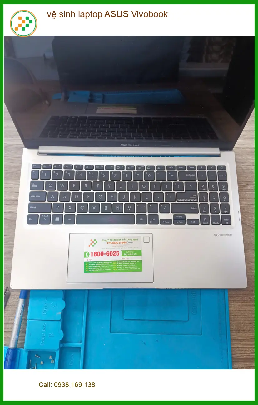 Anh Quang kế toán tìm chỗ vệ sinh laptop ASUS Vivobook Quận Tân Phú ảnh thực tế 1
