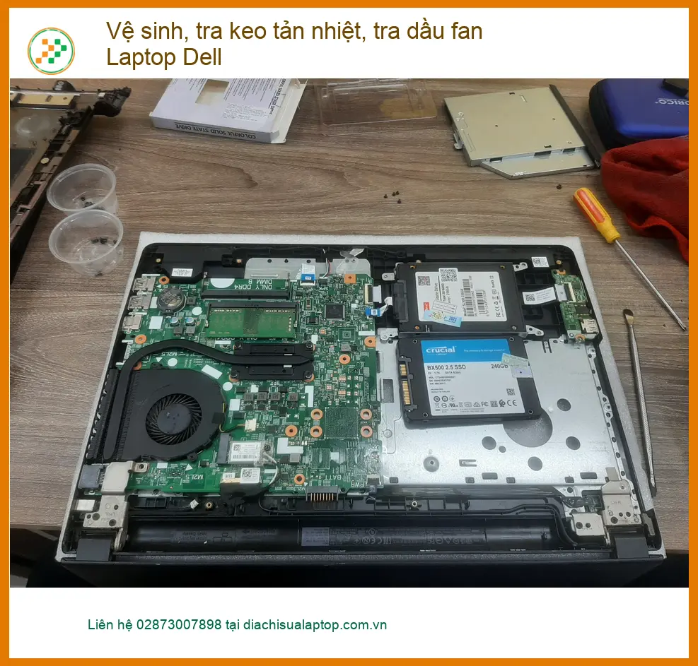 Chú Vĩ kiến trúc sư - Dịch vụ vệ sinh, tra keo tản nhiệt Laptop Dell Quận 7 ảnh thực tế 1