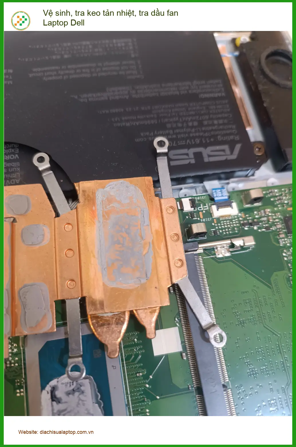 Chú Vĩ kiến trúc sư - Dịch vụ vệ sinh, tra keo tản nhiệt Laptop Dell Quận 7 ảnh thực tế 2