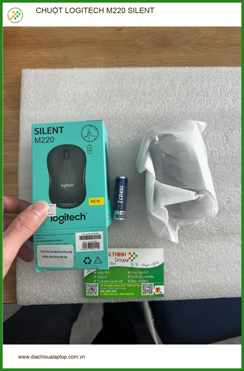 Cửa hàng CHUỘT LOGITECH M220 SILENT Quận 10 lấy ngay - Chị Mai cần đổi ảnh thực tế 1