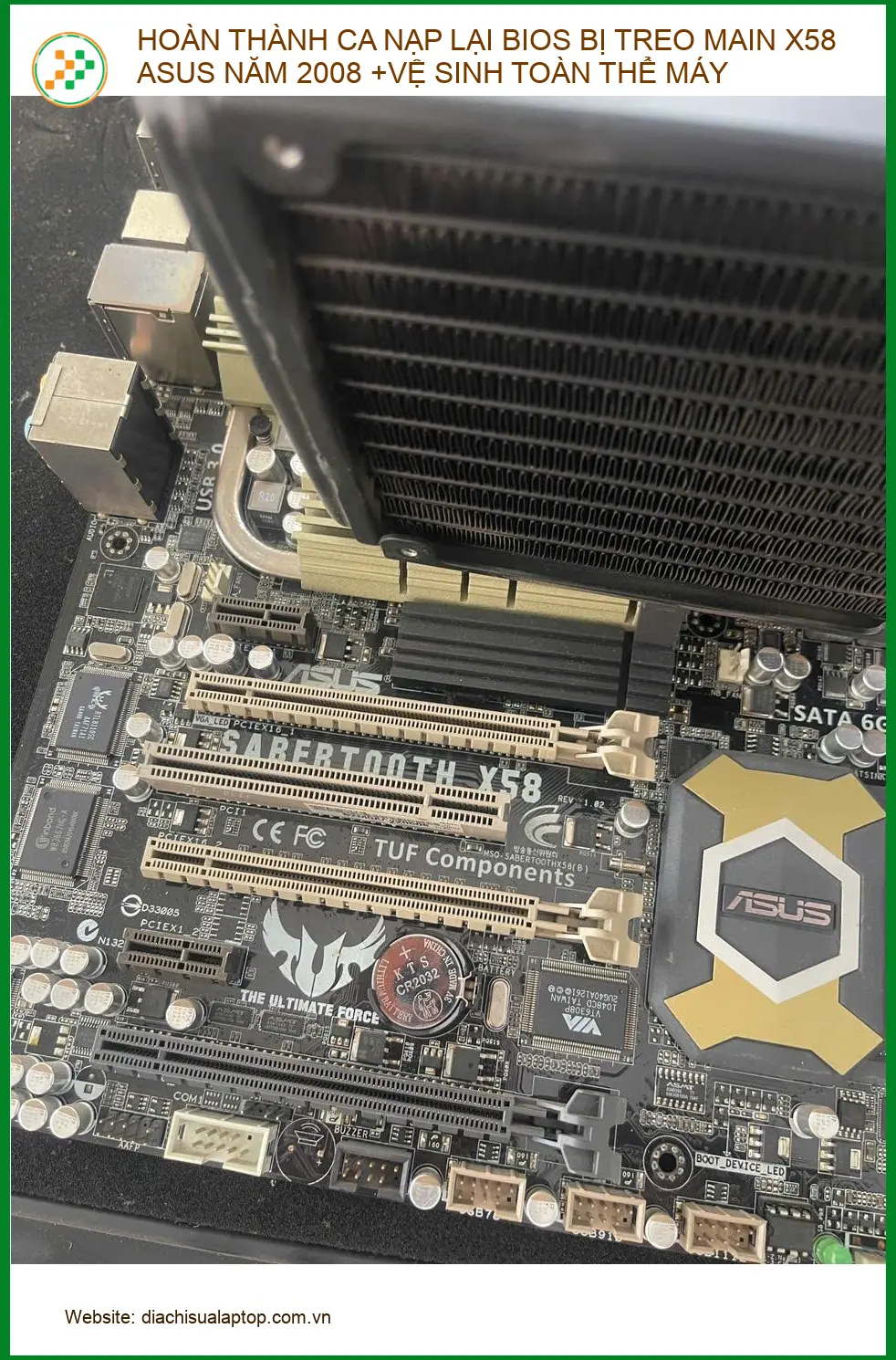 Anh Minh thiết kế đồ họa: Khắc phục treo main X58 ASUS, vệ sinh máy Quận Phú Nhuận ảnh thực tế 1