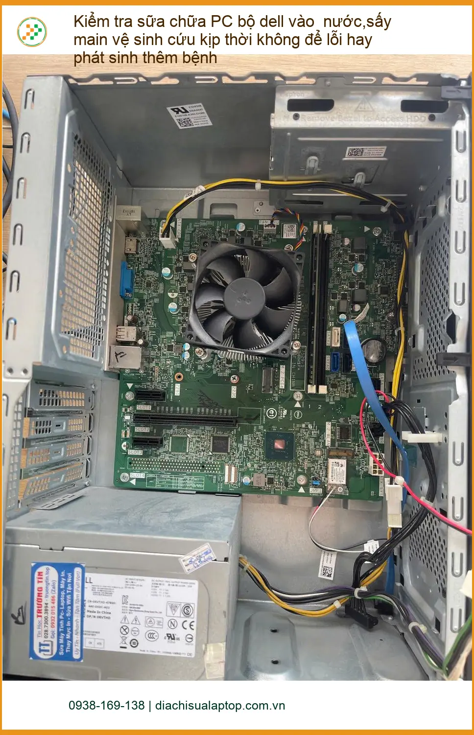 Tiệm sửa PC Dell vào nước Phú Nhuận - Anh Đức An kỹ sư CNTT review ảnh thực tế 1